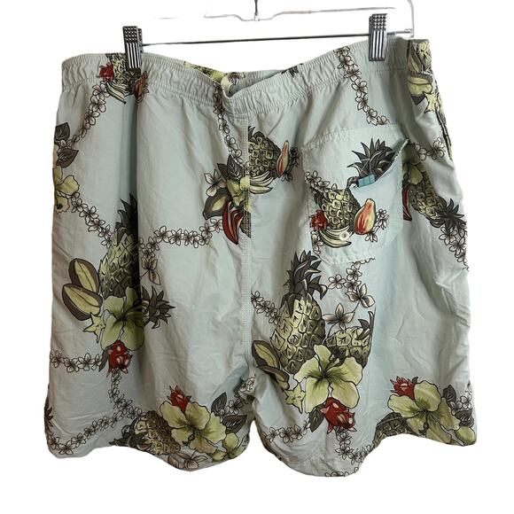Tommy Bahama Swim Trunks Mens Size XL Blue Floral Resort Hawaii Preppy Gorp - Picture 2 of 4